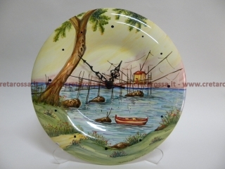 cod.art: or07 - Orologio in ceramica dipinto a mano in base alla richiesta del cliente. Ne vorresti uno simile? Invia una richiesta e riceverai il preventivo con le spese di spedizione.