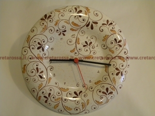 cod.art: or04 - Orologio in ceramica dipinto a mano in base alla richiesta del cliente. Ne vorresti uno simile? Invia una richiesta e riceverai il preventivo con le spese di spedizione.