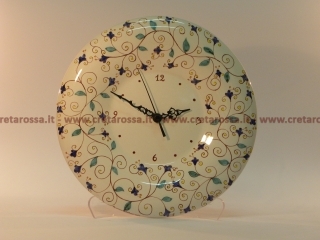 cod.art: or03 - Orologio in ceramica dipinto a mano in base alla richiesta del cliente. Ne vorresti uno simile? Invia una richiesta e riceverai il preventivo con le spese di spedizione.