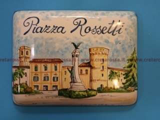 cod.art: va35 - Mattonella in ceramica con paesaggio di Vasto, dipinto a mano in base alla richiesta del cliente. Ne vorresti uno simile? Invia una richiesta e riceverai il preventivo con le spese di spedizione.