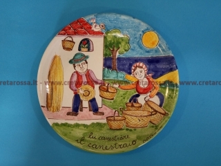 cod.art: va52 - Piatto in ceramica dipinto a mano. "Vasto Mia" Ne vorresti uno simile? Invia una richiesta e riceverai il preventivo con le spese di spedizione.