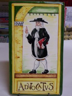Mattonella con mestiere - Produzione artigianale in ceramica dipinta a mano.Tecnica: maiolica