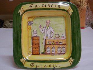 Produzione artigianale in ceramica dipinta a mano per ristoranti, bar, negozi, pizzerie: mattonelle - piatti -pannelli - tavoli - oggettistica - rendiresto 