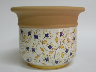Portavaso - Produzione artigianale in ceramica dipinta a mano.Tecnica: maiolica