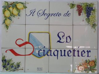 Insegne, pannelli e mattonelle in ceramica dipinte a mano per ristoranti, residence, bed and breakfast, negozi e pizzerie. Riproduzione e realizzazione di loghi aziendali su vari formati. Realizazzione di pezzi speciali e con argille refrattarie.