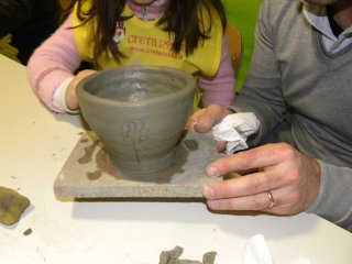 Acquasantiere in ceramica