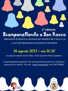 Scampanellando a San Rocco - II edizione del laboratorio di ceramica per bambini a Vasto a cura di Creta Rossa